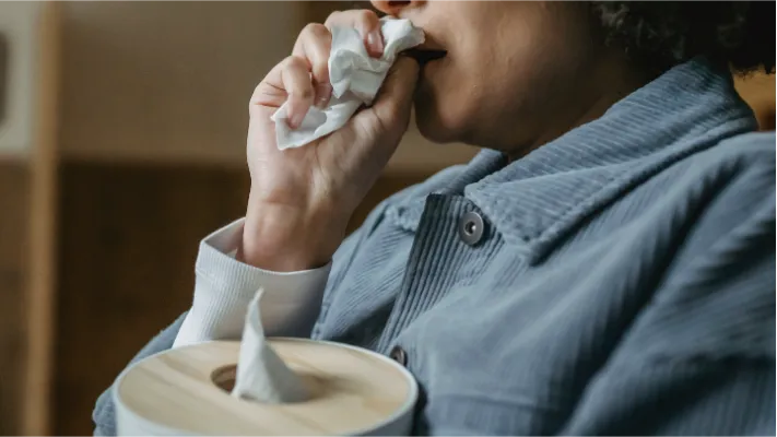 image of a family member greiving